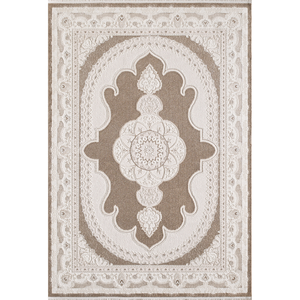 พรมตุรกีหรูหรา ผลิตด้วยเครื่องจักร รุ่นคราวน์เอลวิน สีเบจ สำหรับห้องนั่งเล่นระดับพรีเมียม จากผู้ผลิตในกาเซียเตป - Product Image 1