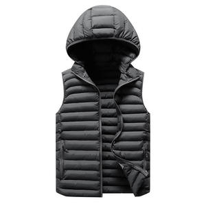 Winter Outdoor Sleeveless Bubble Jackets Clothing Custom Sleeveless Jackets <b>Utility</b> Hood Down Puffer <b>Vest</b> for Unisex - Product Image 2