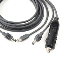 3 in 1 Starlink kabel Mini tahan air USB DC tipe C pemantik rokok 5521 pria konektor kompatibel kabel ekstensi daya Mini