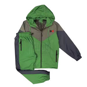 Conjunto de sudadera cortavientos de dos piezas con cremallera para hombre Conjunto de Sudadera con capucha transpirable a prueba de viento de alta calidad Hecho en Pakistán - Product Image 1