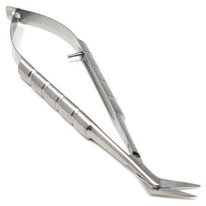 Tijeras de Precisión con Microresorte de Acero Inoxidable, Herramienta de Belleza para Cutículas de Uñas y Cejas, 4.5 Pulgadas, por INNOVAMED - Product Image 1