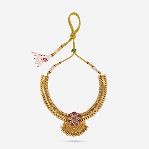 Wedding-Ready Antique Gold <b>Necklace</b> 188142 - Product Image 4