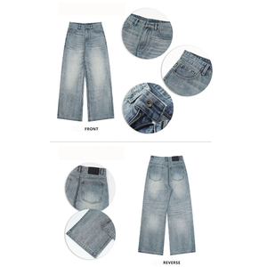 Jeans Anchos Personalizados para Hombre, Jeans de Pierna Recta Holgados de Verano para Hombre - Product Image 3
