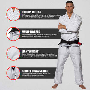 Combinaisons de Jiu-Jitsu Brésilien pour hommes adultes de haute qualité, design personnalisé, vente chaude, prix bas, marque privée, nouvelle arrivée, 100% coton, 340g, logo - Product Image 5