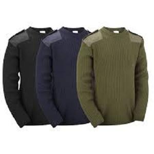 Suéteres Tácticos de Invierno para Hombre, Transpirables, 100% Lana, con Bolsillo en el Pecho y Parches, Cuello Redondo, para Uniformes - Product Image 3