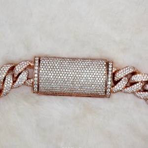 VVS Clarity chaîne cubaine diamant de haute qualité 14k Rose Gold Diamond chaîne pour unisexe Iced Out Fine Chains Colliers - Product Image 2