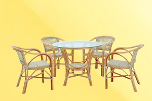 Juego de Comedor Bonica Bistro para Comedor o Muebles para el Hogar, Contemporáneo de Indonesia, Mesa y Sillas Modernas y Elegantes - Product Image 3