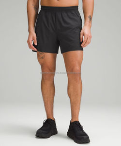 Pantalones cortos de gimnasio negros ajustados de alta calidad de marca personalizada más vendidos, pantalones cortos transpirables con cordón de verano, sólidos directamente Pakistán - Product Image 1