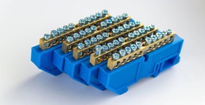 Bornier électrique à rail Din à cage à vis de super qualité directement repéré; Connecteurs de fil en cuivre et laiton Type PCB - Product Image 5