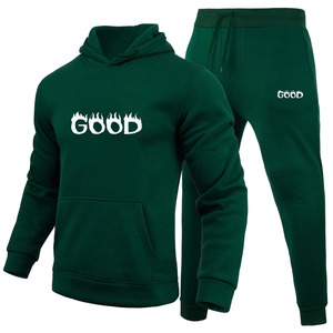 Survêtement d'hiver pour hommes, vêtements de sport de bonne qualité, ensemble de pantalons de survêtement à capuche, pull de rue écologique, capuche à la mode - Product Image 6