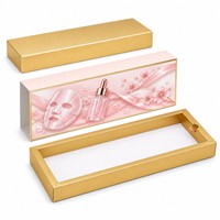 Boîte en carton rose doré pour cosmétiques, emballage cadeau pour sérum, crème, masque facial