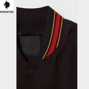 Veste universitaire en laine décontractée pour hommes, col montant, lettre à capuche de haute qualité, coupe-vent, légère, confortable, prix raisonnable - Product Image 6