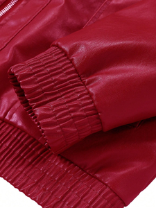 Chaqueta de motorista de invierno para hombre, chaqueta informal de cuero PU con cierre de cremallera, abrigos de otoño, talla europea para montar en motocicleta, chaquetas de cuero - Product Image 4