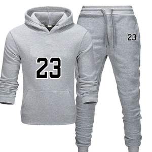 Survêtement de sport en molleton avec logo personnalisé, broderie intégrale et impression, design pull, veste et pantalon de survêtement, automne, grandes tailles - Product Image 3