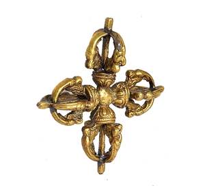 อุปกรณ์เสริมสำหรับชาวพุทธแบบทิเบตรุ่น Vajra ทำจากทองเหลืองขนาด4นิ้ว - Product Image 2