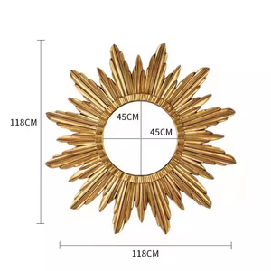 กระจกโลหะติดผนังกระจกห้องน้ำทรงกลมแต่งหน้าติดผนังสำหรับห้องนั่งเล่นกระจกโลหะ - Product Image 6