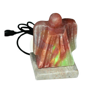 Venta caliente forma de Ángel lámpara de sal del Himalaya artesanías naturales decoración del hogar con bombilla - Product Image 1