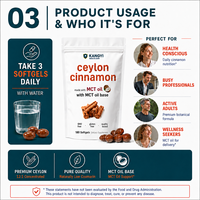 Gélules de cannelle de Ceylan en marque blanche OEM, extrait 600 mg, huile MCT, 180 gélules, sans gluten