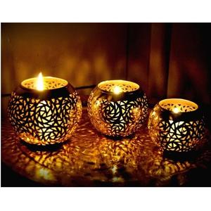 Best On Deal Lot de 3 bougeoirs en métal avec un design unique pour les décorations de festival à un prix abordable - Product Image 3