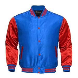 Ropa personalizada de hombre de alta calidad de talla grande abrigo de invierno de satén béisbol Collage Varsity chaqueta para la venta al por mayor - Product Image 5