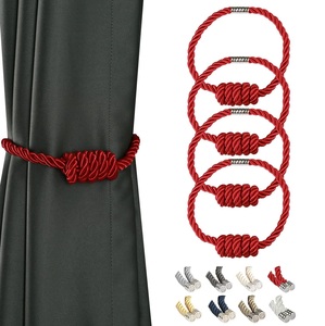 Modern Luxury Silk Rope <b>Curtain</b> Tie Backs Easy Installation Customized Colors Available-Elegant Rope <b>Curtain</b> Poles for Home - Product Image 4