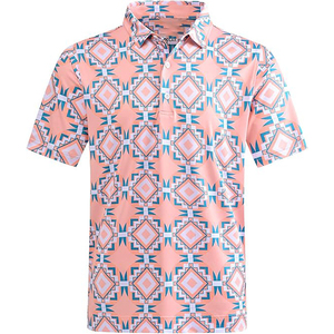 Polo de golf personalizado para hombre Camiseta de manga corta con logotipo OEM 100 Poliéster Camiseta de punto de secado rápido - Product Image 1