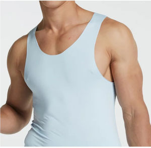 2024 camiseta sin mangas de algodón 100% de alta calidad para hombre, camiseta sin mangas de secado rápido para correr, ropa de entrenamiento para hombre, tasa de venta al por mayor de Fitness - Product Image 6