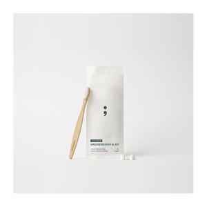 [ECOAND] Kit dental (cepillo de dientes de bambú + tableta pasta de dientes) ingredientes de pasta de dientes sólidos cepillo de dientes de bambú pasta de dientes - Product Image 1