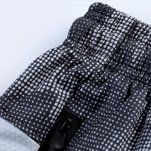 กางเกงวิ่งออกกำลังกายขาสั้นผ้าลูกฟูกตาข่ายผ้าลูกฟูกแนวสตรีทสูงทำจากโพลีเอสเตอร์สีพื้น100% โลโก้ได้ตามต้องการฤดูร้อน - Product Image 3