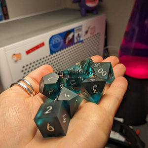 Designer Style Resin <b>Polyhedral</b> 7-Piece Durable Eco-Friendly Handmade Balanced Gaming <b>Dice</b> Adventure Theme Tradebyd - Product Image 5