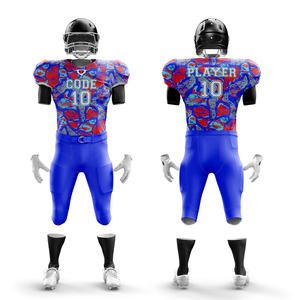 Ensemble de maillots de football américain à manches courtes en polyester respirant pour jeunes garçons grande taille tarifs d'usine directs 100% avec logo personnalisé - Product Image 4