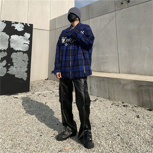 กางเกงหนังผู้ชายออกแบบโลโก้เองได้ ขายส่ง คุณภาพพรีเมียม สินค้าขายดี กางเกงหนังผู้ชายสั่งทำพิเศษ - Product Image 6