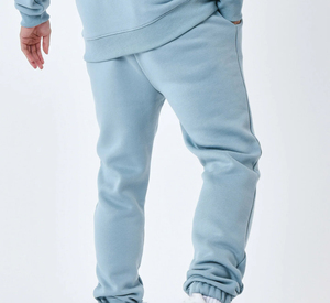 Service OEM Pantalons de survêtement décontractés en toile personnalisés, coupe large et ample, poids lourd 380 GSM, coupe droite, délavés à l'acide, pour hommes, effet délavé au soleil - Product Image 5