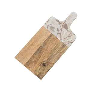 Tabla de Cortar de Madera de Mango con Estampado Esmaltado, Tabla de Cortar Moderna, Tabla de Cortar de Alta Calidad, Tabla para Servir Queso, Hecha a Mano, Apta para Lavavajillas - Product Image 1