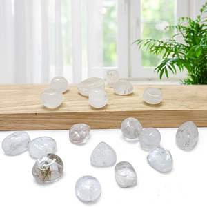 Piedras de caída pulidas naturales de cuarzo transparente, cristales curativos semipreciosos para equilibrar Chakra, trabajo de energía Reiki - Product Image 2