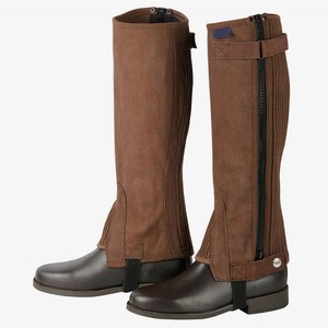 Alta calidad Half Chaps Equitación Chaps Equipo de cuero de piel de vaca Chaps de cuero genuino - Product Image 5