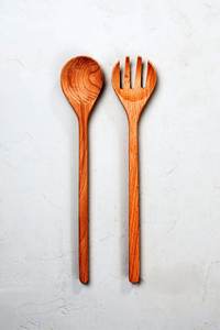 Ustensiles de cuisine indiens faits à la main ensemble de serveurs à salade outils à salade en bois aux tarifs d'usine - Product Image 4