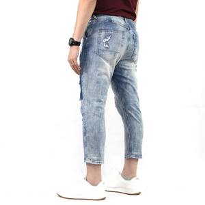 Jeans Personalizados con Costuras Desgastadas para Hombre, Jeans Lavados, Estilo Urbano, Holgados, Ajustados, Pantalones Vaqueros - Product Image 3