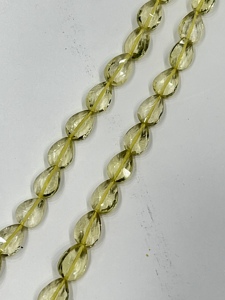 Quartz citron naturel en vrac facettes poire gouttes brin perles 6x8-9x13mm perceuse droite 16 pouces fabrication de bijoux en gros - Product Image 6