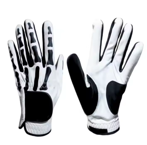 Guantes de golf de cuero genuino Cabretta impresos con logotipo personalizado de alta calidad para adultos Uso deportivo de PU transpirable para hombres y mujeres - Product Image 1