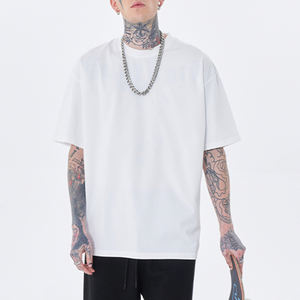 เสื้อยืดผู้ชายคอตตอน 100% แบบสวมใส่สบาย ระบายอากาศได้ดี แขนสั้น ทรงโอเวอร์ไซส์ น้ำหนักมาก ผลิตตามสั่ง ขายส่ง - Product Image 1