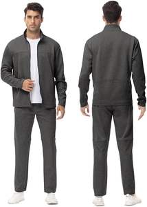 Chándal con logotipo personalizado para hombre, traje de entrenamiento de gimnasio, venta al por mayor, chándal de dos piezas para hombre, ropa deportiva para correr, chándal OEM ODM para hombre - Product Image 2