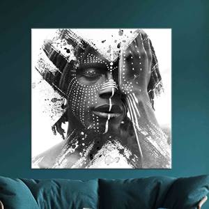 Arte en Lienzo con Retrato Africano Personalizado: Decoración Única para el Hogar, Lienzo Enrollado - Product Image 1