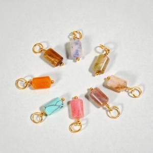 จี้ทรงกระบอกจากหินคาร์เนเลียนธรรมชาติ ชุบทอง 18K อุปกรณ์ทำเครื่องประดับ - Product Image 2