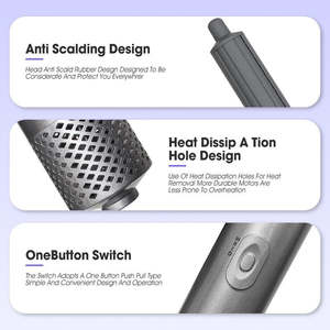 Set di spazzole per asciugacapelli 5-in-1 con confezione da 10 strumenti per lo Styling multiuso, tra cui asciugacapelli e acconciatura - Product Image 6