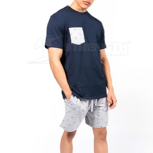 2023 100% coton hommes Slim Fit T-Shirt & Short ensemble à manches courtes T-Shirt & Shorts ensemble pour la vente en ligne - Product Image 2