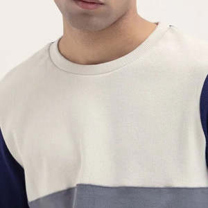 Fabricante de fábrica, venta al por mayor, transpirable, de alta calidad, logotipo personalizado, ropa de calle informal, Panel multicolor, cuello redondo, sudaderas con capucha para hombre - Product Image 5