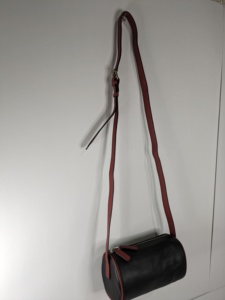 Bolso cilíndrico de cuero genuino de lujo negro impreso reutilizable promocional 100% cuero Real alta calidad Fitness gimnasio bolsa para Unisex - Product Image 3