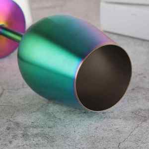 Best Selling metal copper <b>goblet</b> tumbler double wall wine <b>goblets</b> metal wine glasses stainless steel vacuum Insulated <b>goblet</b> - Product Image 3