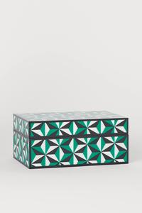 Brown And White Pattern Lacquer <b>Box</b> Handmade Modern Lacquered Decorative Storage <b>Box</b> For Jewelry <b>Keepsake</b> Or Home Accent Decor - Product Image 4